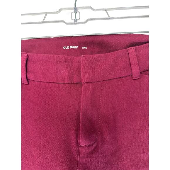 Old‎ Navy Burgundy Office Work Business Pixie Skinny Leg Dress Pants Size 8 - Picture 5 of 12